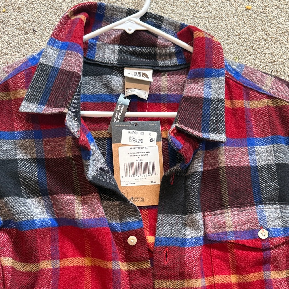 The North Face Red and Blue Plaid Shirt